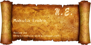 Makula Endre névjegykártya